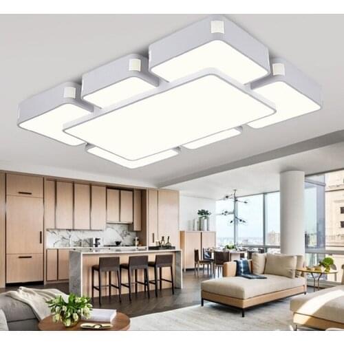 LED wrought iron acrylic remote dimming ceiling lamp Living Room Dining Room Bedroom Lights Commercial Lighting Ceiling Lights