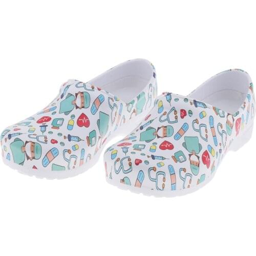 Nursing Shoes Clog for Beach Hotel Garden Shoes Waterproof Platform Summer Casual Slipers Work Chef Shoes