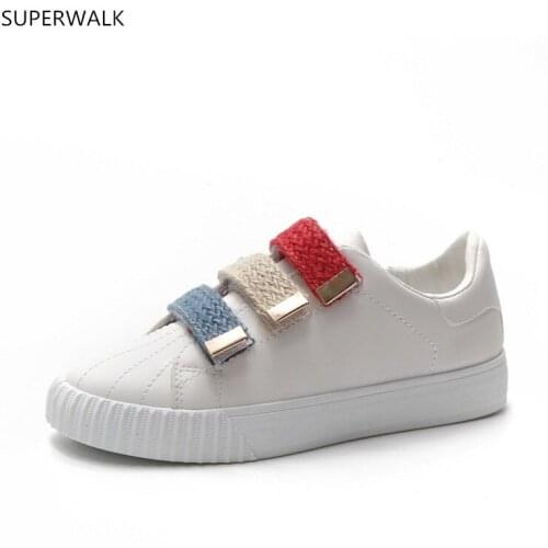 2018 spring, summer, new style, breathless, magic, stickers, little white shoes, Korean women, casual shoes, fashion trends