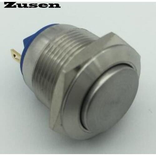 Zusen 19mm high head Soldering pins Stainless steel Momentary Push Button switch(ZS19H-10/J/S)