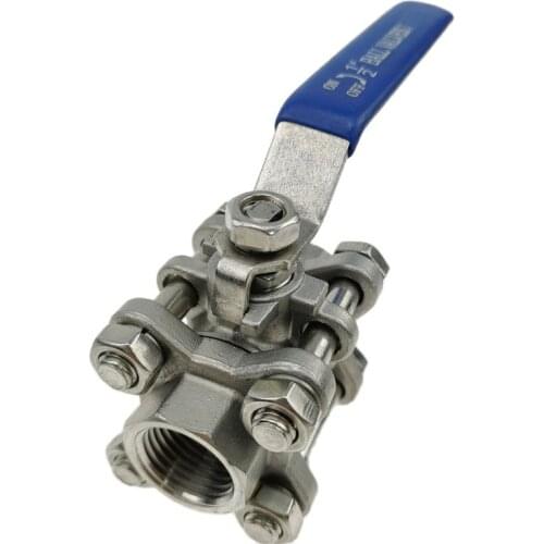 WOG Full Port Bolted Ball Valve Stainless Steel 304 for Water Oil and Gas (1/2" NPT)
