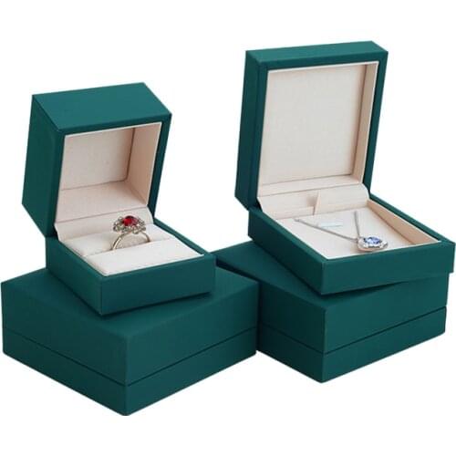 Green Right Angle Jewelry Box Wedding Jewellery Accessroies Ring Necklace Bracelets Earring Gift Packaging Storage Boxes