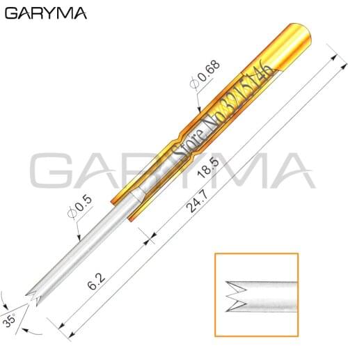 100Pcs P02-Q1 Dia 0.50mm Spring Test Probes Pogo Pin Length 24.7mm Stroke Spring Froce:140g Tool