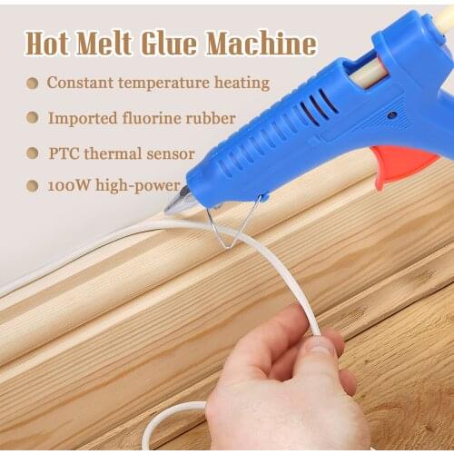 100W Hot Melt Glue Machine Portable Electric Hot Melt Applicator Glue Extrusion Tool DIY Art Craft Handmade Home Quick Repairs