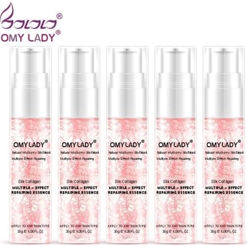 5PCS OMY LADY Silk Collagen Multiple-Effect Repairing Essence Face Care Essence Delay Aging Reduce Wrinkles Moisturizing Skin