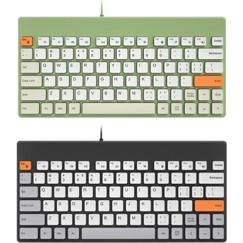 79 Keys Wired USB Keyboard Quiet Design Ultra Slim Keypad for PC Computer Laptop QW