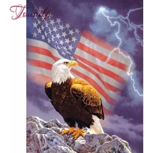 Diy Diamond Painting Cross Stitch Amerikaanse Adelaar Needlework handmade Diamond Embroidery Full Diamond Mosaic landscape