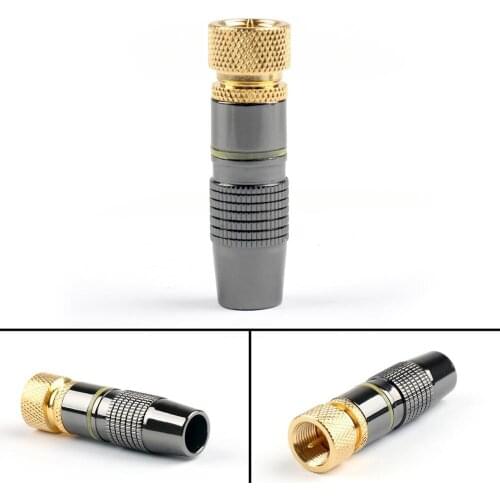 Areyourshop 100pcs For TV Satellite Aerial Assembly Male RF Coaxial Cable Wholesale F Connector Solder Plug