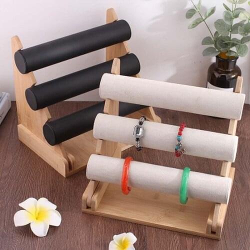 Bracelet Holder with Three Tier Rack Storage Holder Jewelry Organizer for Wrist Watch Bangles and Bracelet Jewelry Organization