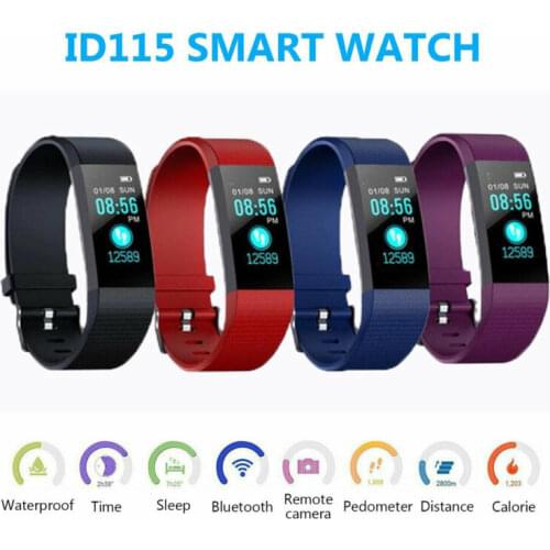 ID115 Plus Smart Wrist Band Bluetooth Smart Watch Fitness Tracker Bracelet Heart Rate Steps Sport Wristband 3E09