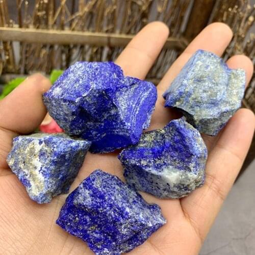 100g Natural Afghan Lapis Lazuli Original Stone Wool Jewelry Cutting Corner Decoration Ornaments Ornaments Landscape Engrav O9R3