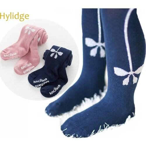 Hylidge Sweet Princess Bow Girls Legging Infant Cotton Pantyhose 2019 Spring Autumn Children Girl Dance Stocking