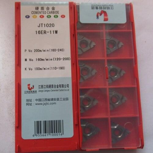 JXTC 16ER-11W JT1020/16NR-11W JT1020/16ER-AG55 JT1020/16NR-AG55 JT1020/16ER-AG60 JT1020/16NR-AG60 JT1020 CNC carbide inserts