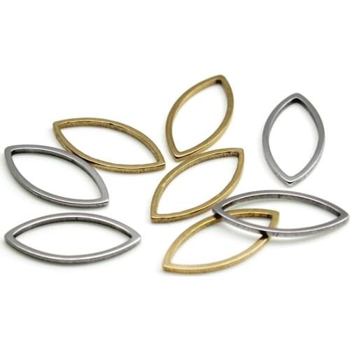 Horse Eye Shape Charms Stainless Steel Pendant Bracelet Connectors Gold Plated Earring Making Supplies DIY Jewelry Findings