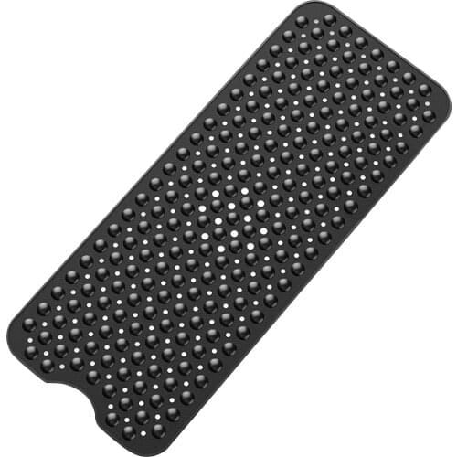 Shower Mat 40 x 16 Inch Non-Slip and Extra Long,Bathtub Mat with Suction Cups, Machine Washable Bathroom Mats with Drain Holes