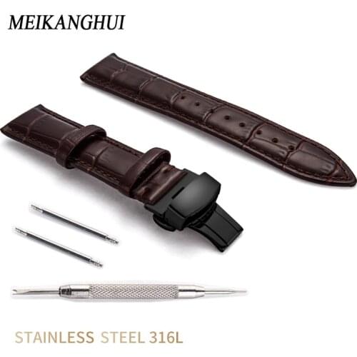 Greased Leather Straps Bracelet With Steel Buckle Watches Band For Man Women Vintage 12 13 14 15 16 17 18 19 20 22 24 mm