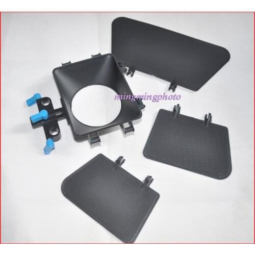 85mm 3 Blades Camera Matte Box Lens Hood Follow Focus Viewer Adjustable Height for 15mm Slideway for DSLR Camera 5D3 5D2 80D GH5