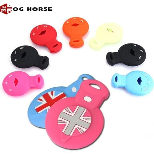 Union Jack Soft Silicone Protector Car Remote Key Case Cover Shell Bag For MINI Cooper R55 R56 R57 R58 R59 R60 R61 Accessories