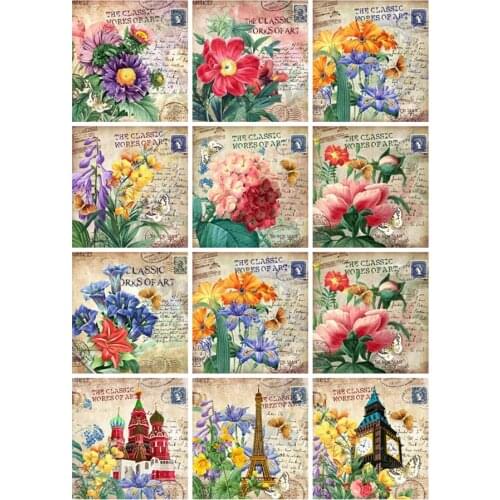 Embroidery Counted Cross Stitch Kits Needlework - Crafts 14 ct DMC DIY Arts Handmade Decor - Classic Vintage Flowers and Fruits