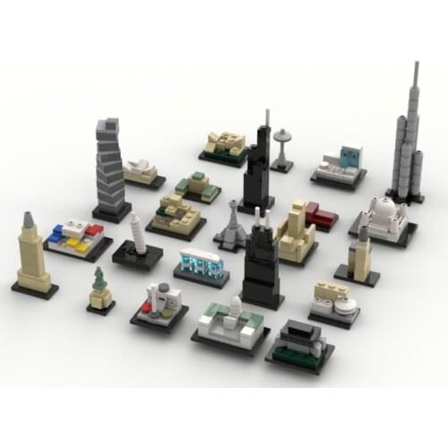 New technology building block architecture advanced calendar DIY assembling childrens education toy gift model MOC