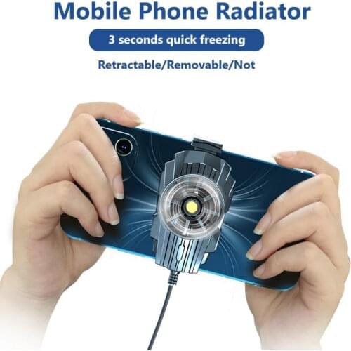 Cooling Fan Mobile Phone Radiator Game Cooler Case Cold Wind Handle Fan For IPhone Samsung Huawei Cooling Fan Case Dropship
