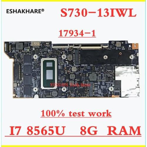Original Mainboard For Lenovo Yoga S730-13IWL Laptop 730S-13IWL laptop motherboard 17934-1 with I7 8565U RAM 8G 100% test ok