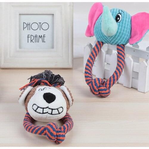 Pet Elephant Variety Animal Shape Plush Chewing Grinning Dog Toy Puppy Toy Cleaning Teeth Interactive Dog Chew Plush Toys