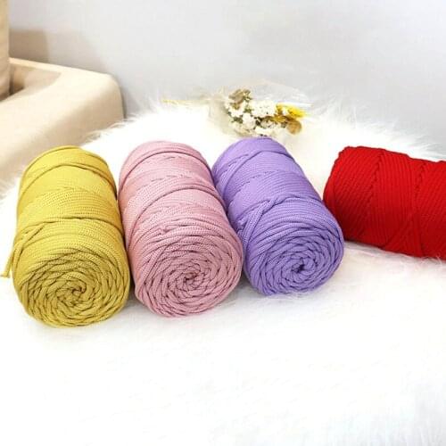 300g Polyester yarn for knitting Round strand hollow thread Hand knitting Yarn crochet Hand weaving yarn Knit bag threads ZL59