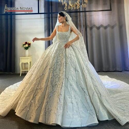 Amazing dubai wedding dress 2021 amanda novias original design luxury