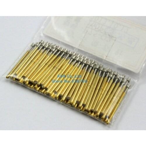 100 Pieces P75-Q2 Dia 1.02mm 100g Spring Test Probe Pogo Pin