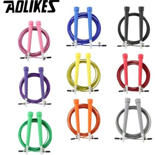 AOLIKES Body Building Speed Skipping Rope 3 M Steel Wire Jump Rope crossfit gym jumping rope training Fitness Equipment