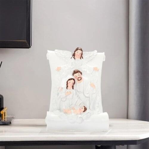 Resin Angel Sculpture Free Standing Decorative Ornament Collectible Figurine Statue Photo Props Office TV Stand Art