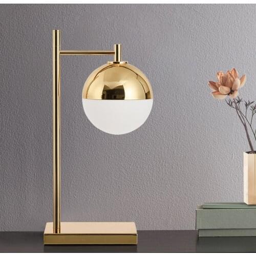 Modern Simple Table Lamp Gold Iron Night Table Lamps For Living Room Bedroom Study Desk Decor Light Nordic Home E27 Bedside Lamp
