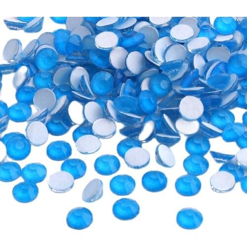 Blue Neon FlactBack Rhinestones For Cloth DIY Nail Art Decoration Silver Back