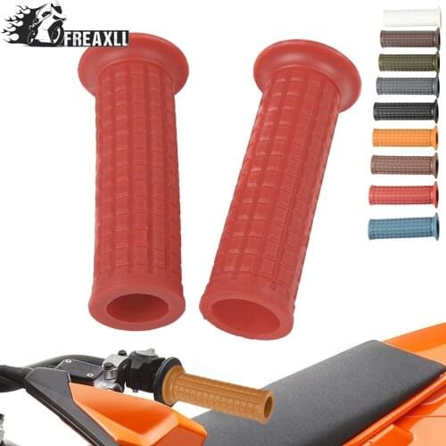 Universal 25/28MM 22/24MM Retro Rubber Handlebar Hand Grip For KAWASAKI Z125 Z250 Z300 Z650 Z750 Z800 Z900 Z1000