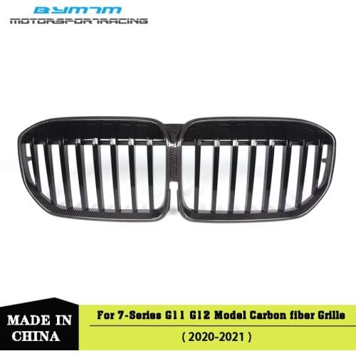 Bright black Carbon fiber Car Grille For BMW 7 Series G11 G12 New