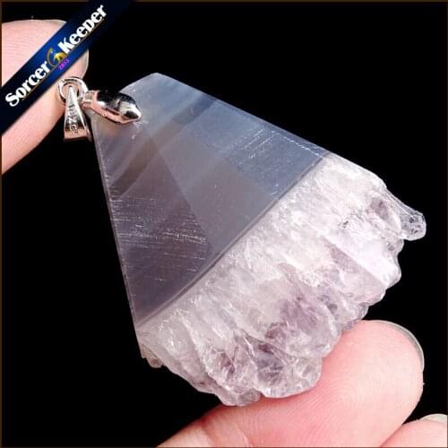 Womens Collares Gem Natural Amethysts Stone Pendant Necklace Quartz Purple Crystal Jewelry Loves Gift For Girlfriend TS696