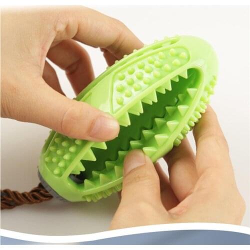 Pet Dog Toothbrush Chew Toy Doggy Brush Stick Soft Rubber Teeth Cleaning Dot Massage Toothpaste for Small dogs Pets Toothbrushes