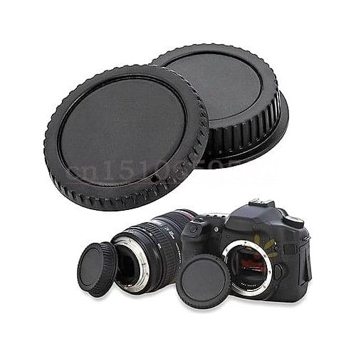 2set Camera Body cap + Rear Lens Cap Hood Protector for 1000D 500D 550D 600D 60D 5D 5D2 5D3 350D EF EF-S Rebel T1i Camera