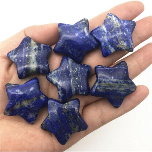 2pcs Natural Lapis Lazuli Crystal Stone Star Shaped Meditation Healing Polished Gifts Natural Quartz Crystals