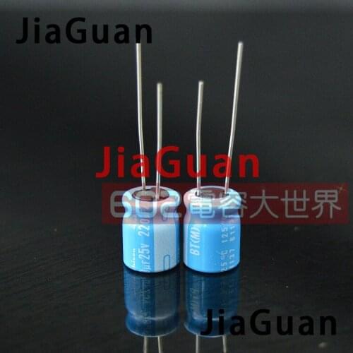 20pcs NICHICON BT 25V220UF 10x12.5MM electrolytic capacitor bt 125 degrees 220uF/25v military industrial capacitor 220UF 25V