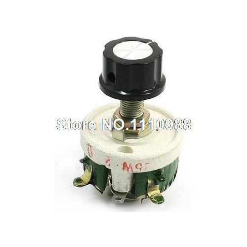 25W 2 Ohm Ceramic Wirewound Potentiometer Variable Resistor Rheostat