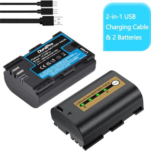 2800mAH LP-E6 LP-E6N Rechargeable Camera Battery With USB Port for Canon EOS 5DS 5D Mark II Mark III 6D 7D 60D 60Da 70D 80D