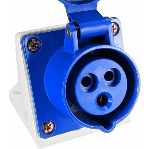 Aviation Connector, 3P 32A 250V Zyy-123 Waterproof Male Wire Panel Power