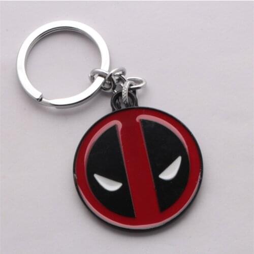 Free Shipping 12pcs/lot Superhero Hero X-Men Deadpool Logo Style Metal Pendant Key Chain High Quality Key Ring Chaveiro