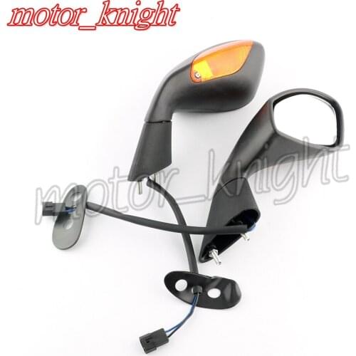Motorcycle Rearview Mirrors Side Rear View Integrate Turn Signal Light for Aprilia RSV1000 RSV 1000 R/Mille 2004 2005 2006 2007