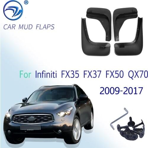 Mudflaps For Infiniti FX35 FX37 FX50 QX70 2009 - 2017 Mud Flaps Splash Guards Mudguards Front Rear 2011 2012 2012 2014 2015 2016