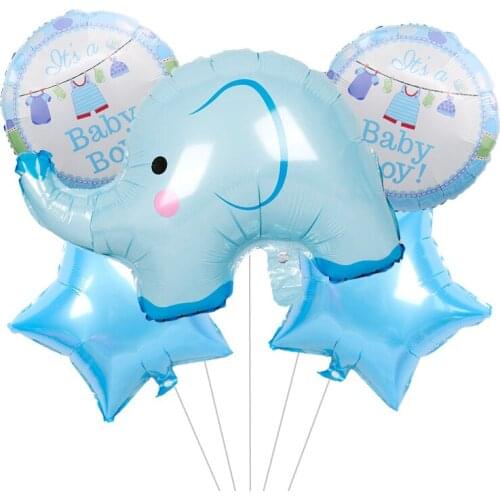 Cartoon Elephant Aluminum Foil Balloons 18 Inch Boy Girl Globos Sex Secret Baby Shower Happy Birthday Party Decorations Kids Toy