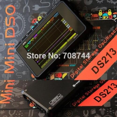 Metal Cover DSO213 100MS/s Sampling Rate 4 Channels DS213 Mini DSO Pocket Size Digital Oscilloscope Update from DS203 DS212