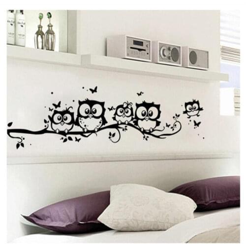 Decorative Owls On Tree Wall stickers For Kids Rooms Bathroom Mural Wall Decal